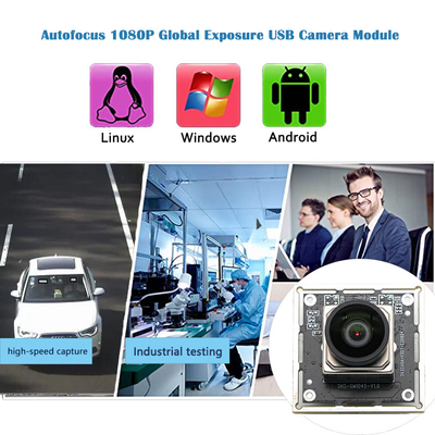 200W 1080P AR0234 Global Exposure Autofokus USB Hochgeschwindigkeits-Schnappschuss-Kamera-Modul
